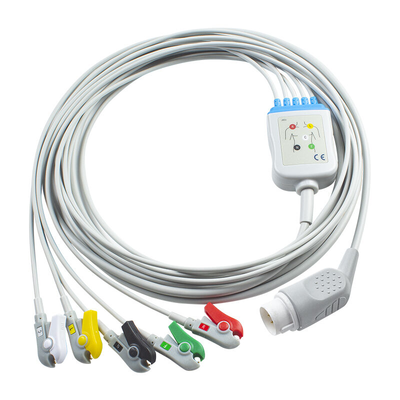 Ph 43100A 8Pin ECG Cables y cables de plomo HP máquina de desfibrilador CodeMaster XL +