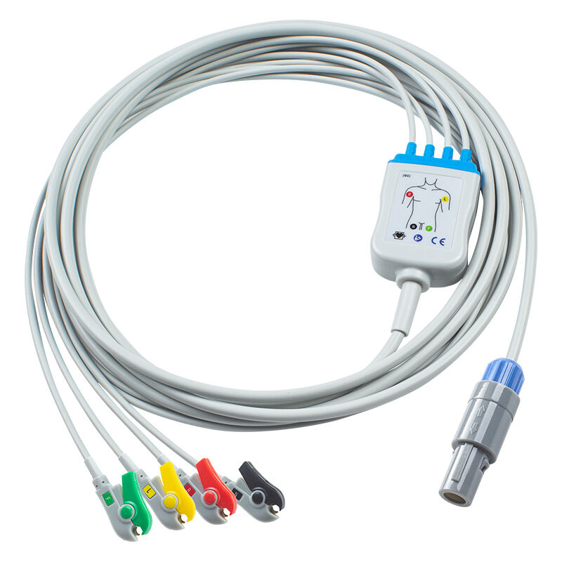 Petas 165R, 260R, 300, K-250, KMA160R Cable y cables conductores de ECG de 6 pines