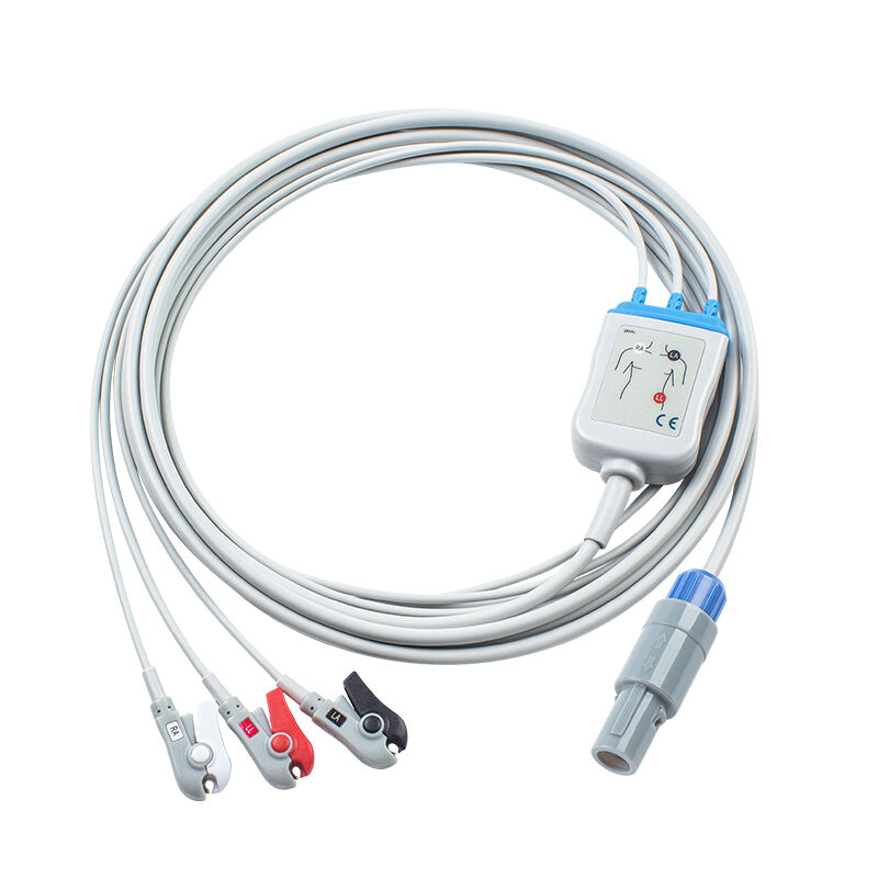 Monitor multiparámetro Huntleigh de 8 pines Smartsigns Compact 300 500 Cable de ECG Cables y cables conductores de ECG