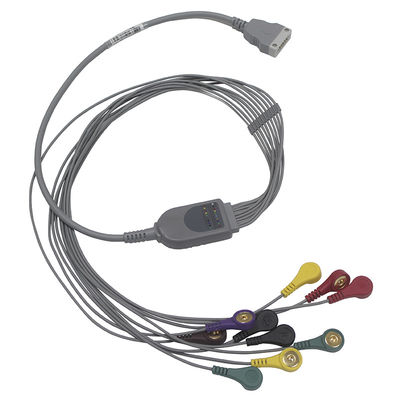 Broche recta del IEC del cable de la máquina de Holter los 3ft ECG del cable de la ventaja del electrodo de BENEWARE