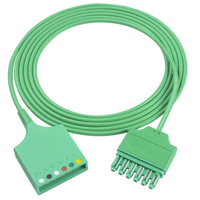 Cable solo Pin Connector del tronco de la extensión de Drager ECG del cable del adaptador del tronco de Siemens Draeger MS16256 6Lead ECG