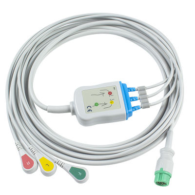 El conector ECG de los cables y de los Leadwires CB-72353P 11pin OEC-6102A de Nihon Kohden ECG telegrafía la broche del IEC de 3 ventajas