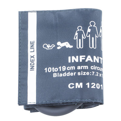 puño infantil de nylon de la presión arterial del tubo M1571A NIBP del puño reutilizable del 10-19cm solo
