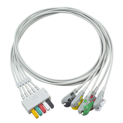 Cable desmontable del Leadwire 5Lead ECG de Siemens/de Drager 5956359 MP03414 ECG