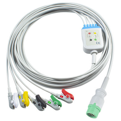 Conexión directa compatible con flecha de Kontron Cable ECG y cables de conducción para 5Lead IEC Grabber