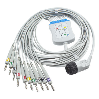 Cable PC-104 63050074 del ECG de Kenz 63050075 16pin conector del plátano del IEC 4,0