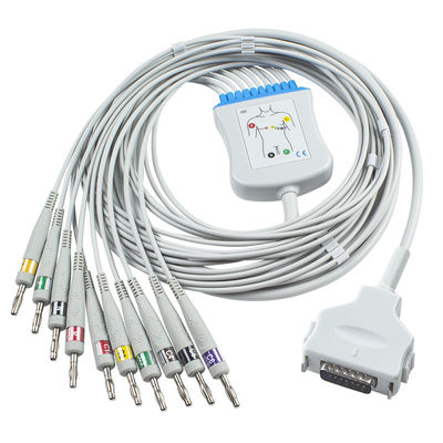 Cordones del cable ECG del monitor paciente del ECG 10Leads del plátano 4,0 del IEC de Fukuda Denshi CP-101LD FX101 FX-7202