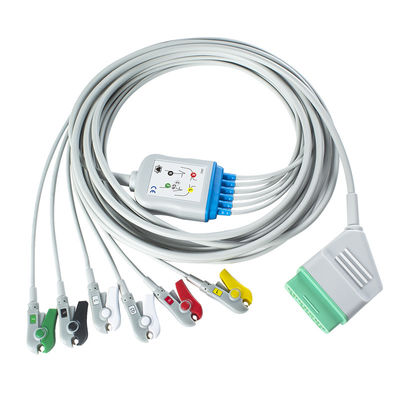 Nihon Kohden de una pieza de ECG 12 pin 6 cables de ECG de plomo