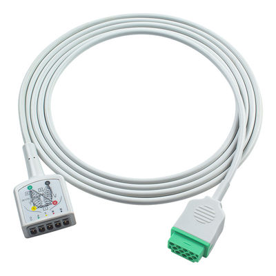 GE Marquette 11Pin 5Lead ECG Trunk Adapter Cable 1553AAO 120 250cx 259cx Vivid S6 ECG Cable de extensión Euro Estilo