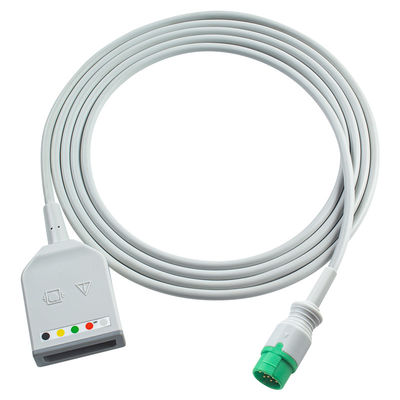 Cable de adaptación de tronco de ECG de 12 pines de Biolight Cable de ECG M7000 M8000A M8500 M9500 Cables de extensión de ECG
