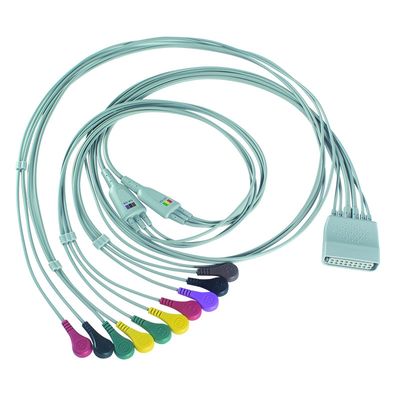 Compatible con el dispositivo de telemetría PH Holter ECG 10Lead ECG Cable Holter IEC
