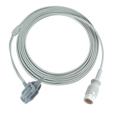 Proba de SpO2 para recién nacidos compatible con gris para Medetec Inglaterra Sensor SPO2 12Pin 3.0M