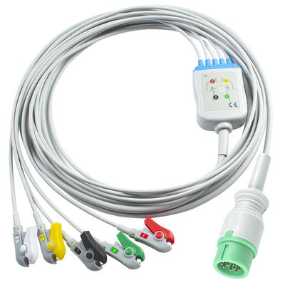 5 TPU de plomo cable ECG de conexión directa compatible con Comen