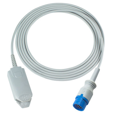 Bioluminescencia Reutilizable Sensor SpO2 M900 M7000 M9500 Digital Adultos del Dedo Clip 12Pin 3.0M