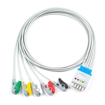 Rociada 2500 8000 solares de los Leadwires 412681-001 GE de Marquette ECG de la atención sanitaria de GE clip del IEC de 5 ventajas