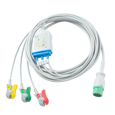 Philips ECG Cable 5 Plomo 12Pin M1975A para adultos y niños